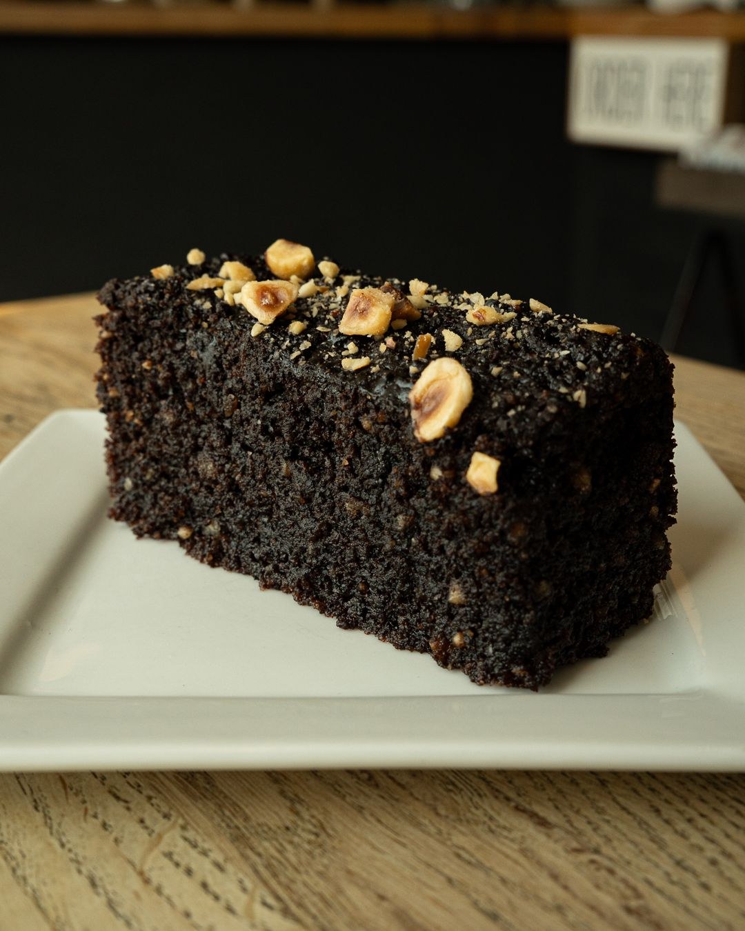 A freshly cut slice of cake at Canopy
