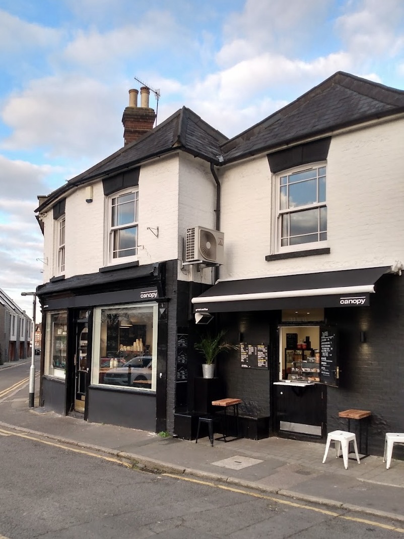 Canopy's shopfront on Haydon Place, Guildford